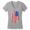 sa distress flag cool american Women's V-Neck T-Shirt