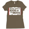 never judge a book by its movie Ladies Fitted T-Shirt