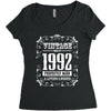 vintage made in 1992 perfectly aged a living legend Women's Triblend Scoop T-shirt