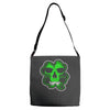 celtic green clover skull patch, irish biker patches Adjustable Strap Totes