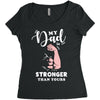 My Dad is Stronger Than Yours Women's Triblend Scoop T-shirt
