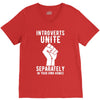 introverts unite separately in your own homes V-Neck Tee