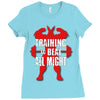 train to beat all might Ladies Fitted T-Shirt