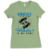 Uncle is my Name Fishing Is My Game Ladies Fitted T-Shirt