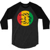 rasta lion head reggae dub step music dance 3/4 Sleeve Shirt