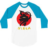 love ninja monkey banana 3/4 Sleeve Shirt