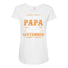 The Best Papa Was Born In September Maternity Scoop Neck T-shirt