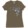 girl butterfly head Ladies Fitted T-Shirt