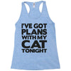 plans with my cats tonight Racerback Tank