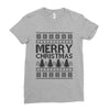 ugly merry christmas Ladies Fitted T-Shirt