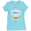 i am a october women Ladies Fitted T-Shirt