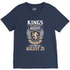 Kings Are Born In August But The Real Kings Are Born On August 25 V-Neck Tee