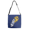 running we kick asphalt Adjustable Strap Totes