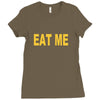 eat me pizza ringer Ladies Fitted T-Shirt