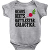 bears beets battlestar galactica Baby Bodysuit