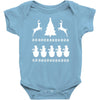 christmas scene reindeer funny Baby Onesie