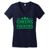 cheers fckers Women's V-Neck T-Shirt