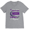 i love someone with pancreatic cancer to the moon &amp; back to infinity V-Neck Tee