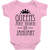 queens are born in january (2) Baby Onesie