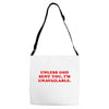 unless god sent you i'm unavailable Adjustable Strap Totes