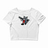 rocket vintage cartoon style Crop Top