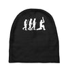 evolution of cricket white silhouette Baby Beanies