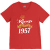 kings are born in 1957 V-Neck Tee