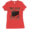 the cake is a lie Ladies Fitted T-Shirt