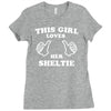 this girl loves her sheltie Ladies Fitted T-Shirt