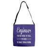 i'm not here to talk Adjustable Strap Totes
