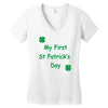 my first st patricks day Women's V-Neck T-Shirt