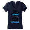 I Don't Need Therapy Just to Go Cruising Women's V-Neck T-Shirt