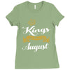 kings are born in august Ladies Fitted T-Shirt