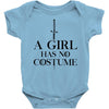 a girl has no costume (black) Baby Bodysuit