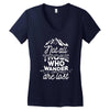 those who wander Women's V-Neck T-Shirt