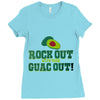 rock out with your guac out Ladies Fitted T-Shirt