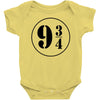 Harry Potter Train 9 3:4 Baby Bodysuit