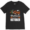 Halloween Kings Are Born In October V-Neck Tee