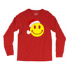 smiley face wears santa hat merry christmas Long Sleeve Shirts
