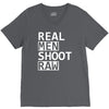 real men shoot raw funny photography V-Neck Tee