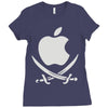 apple pirate Ladies Fitted T-Shirt