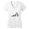 stop following me monkey Women's V-Neck T-Shirt