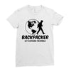 Backpacker Let's Explore The World Ladies Fitted T-Shirt