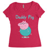 peppa pig  daddy pig Women's Triblend Scoop T-shirt