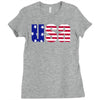 american freedom flag Ladies Fitted T-Shirt