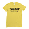i've been creating a tiny human Ladies Fitted T-Shirt