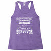 never underestimate the strength and power of a cancer survivor Racerback Tank