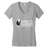 ammo is expensive Women's V-Neck T-Shirt