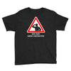 body under construction road sign Youth Tee