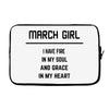 March Girl Laptop sleeve